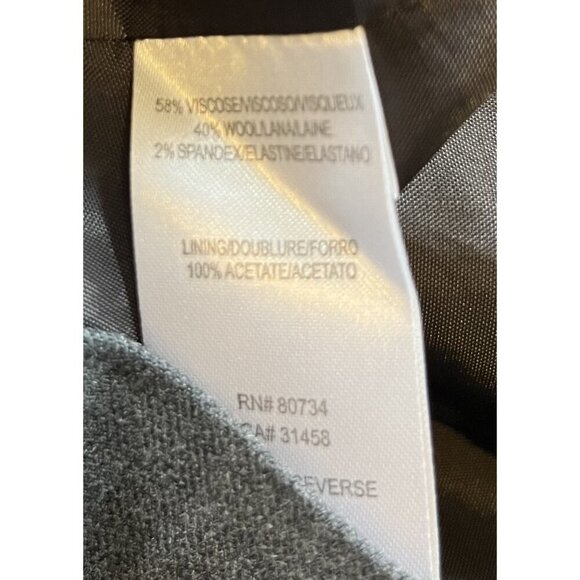 BCBG Max Azria Gray Pencil Skirt With Black Stretch Panels Size 0 - Picture 3 of 4